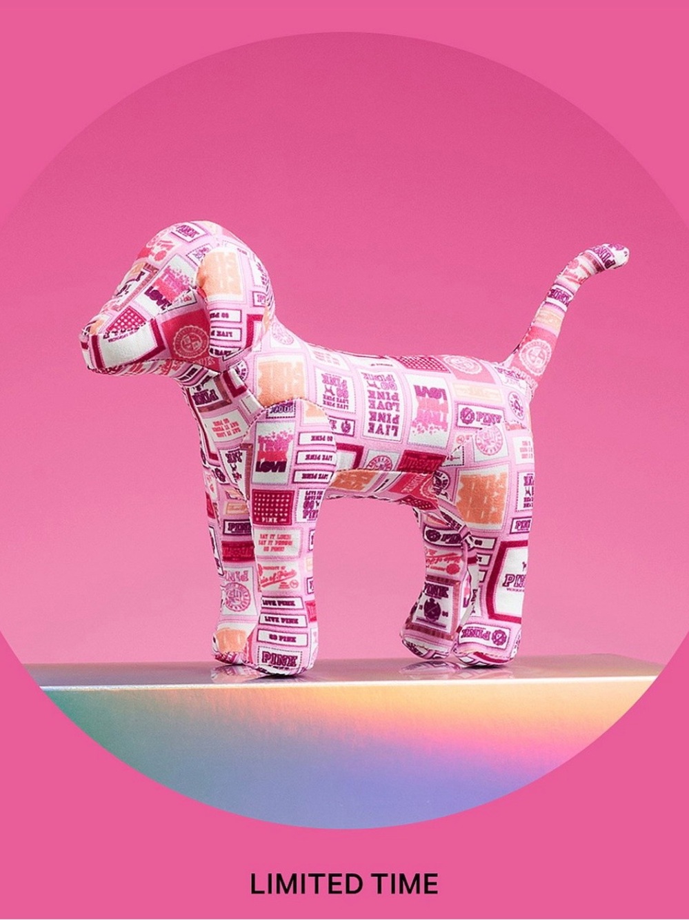 Victoria's Secret PINK FRIDAY “Tag” Patchwork Mini Dog 2026 Limited Edition